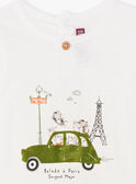 Baby boy white and green T-shirt BADAEL / 21H1BG21TMC632