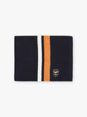 Navy blue and orange knitted snood GYROCKAGE / 23H4PG52SNOC205