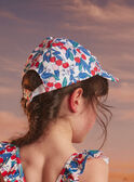 Ecru cap with floral print KLUCASETTE / 24E4PFG2CHA001