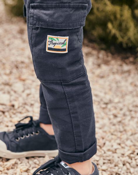 Navy blue cargo pants FLETAPERAGE / 23E3PGS1PAN070