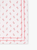 Pale pink floral cotton voile scarf FRAFOLETTE / 23E4PF51ECHD319
