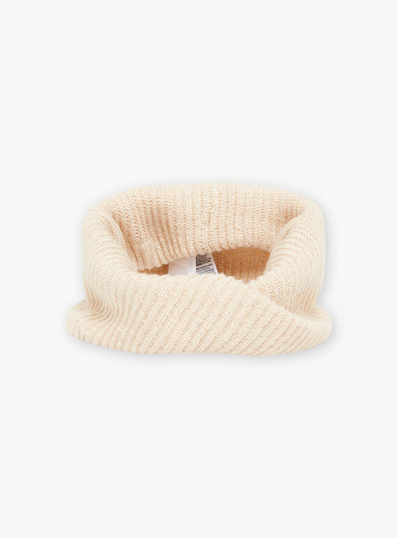 Beige knitted snood FRASNOETTE / 23E4PF51SNO808