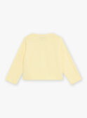 Baby girl pastel yellow bow and polka dot animation cardigan CASABINE / 22E1BFN1CARB115