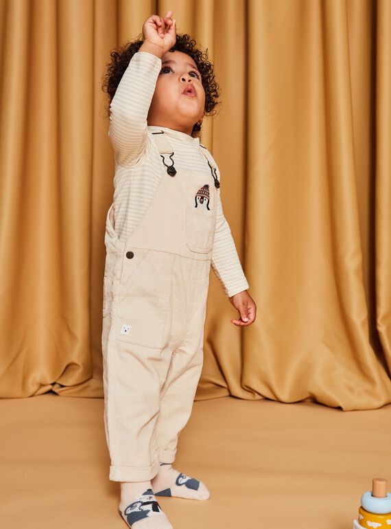 Off white corduroy long jumpsuit DASACHA / 22H1BGY1SALA001