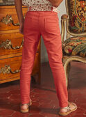 Red trousers with a floral belt KROPATETTE / 24E2PFE1PANE415