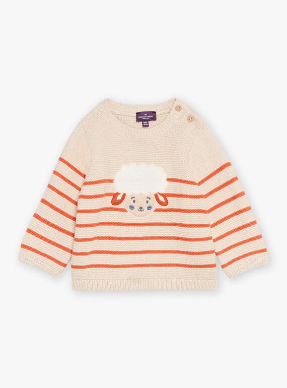 Light beige striped sweater GABIN / 23H1BG71PULA011