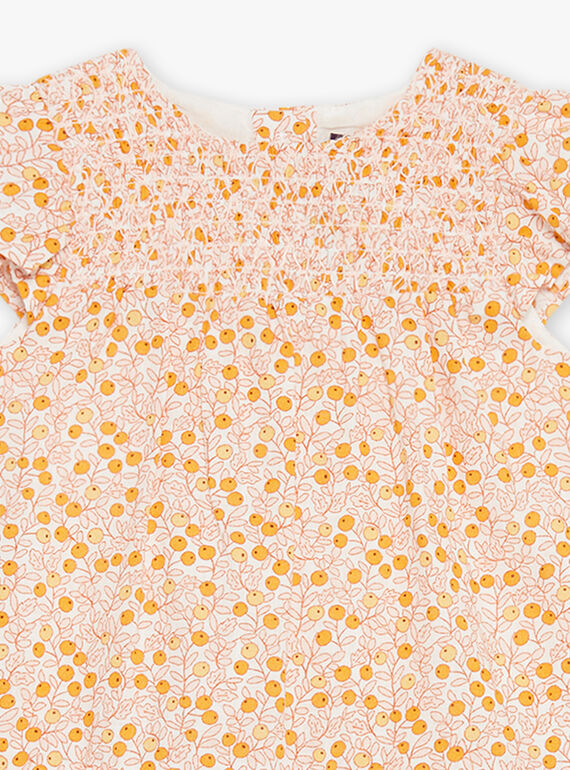 Ecru dress and panties in woven poplin FAURSULINE / 23E1BFP1ROB001