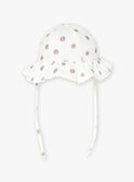 Flower-print ecru bob in cotton gauze LAANNA / 24H4BFI2CHA001