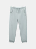 Sea-green jogging pants with ruffles on the pockets KRIJOETTE / 24E2PFB1JGB614