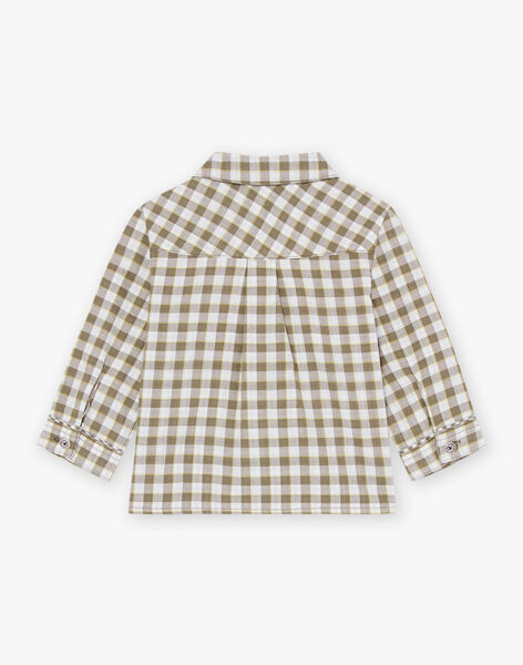 Baby Boy Long Sleeve Checkered Shirt CACORENTIN / 22E1BGB1CHM001