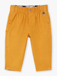 Baby Boy's Mustard Yellow Checkered Pants BAFAKEAR / 21H1BG51PANB114