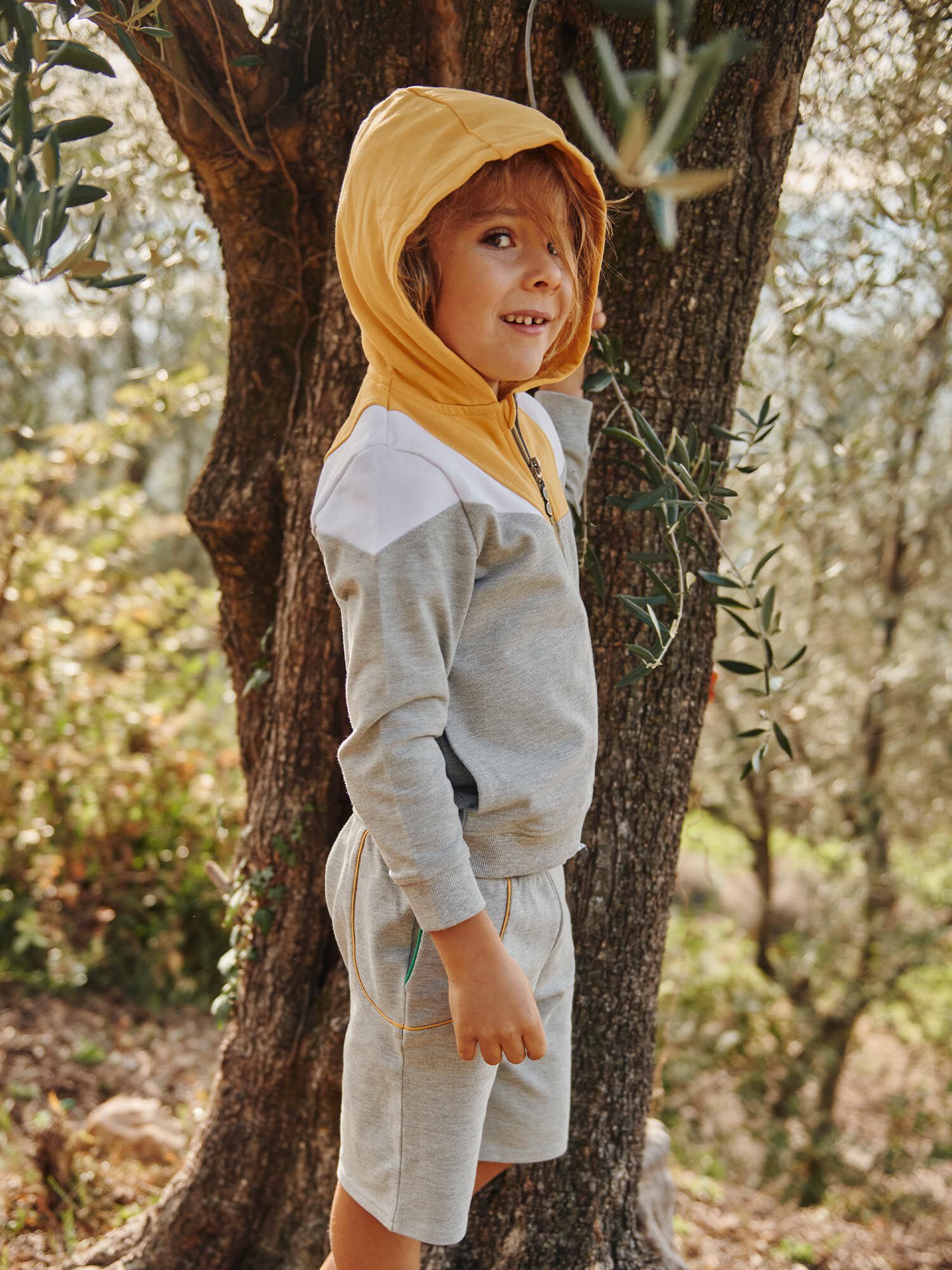 Grey mottled hoodie