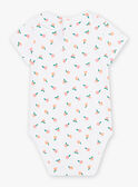 Baby girl's ecru peach print bodysuit CAPATRICIA / 22E1BFM1BOD001