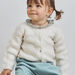 Baby Girl's Ecru Fancy Knit Cardigan
