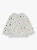 Mottled grey fleece sweatshirt with fancy print GAFARELL / 23H1BG91SWEJ920