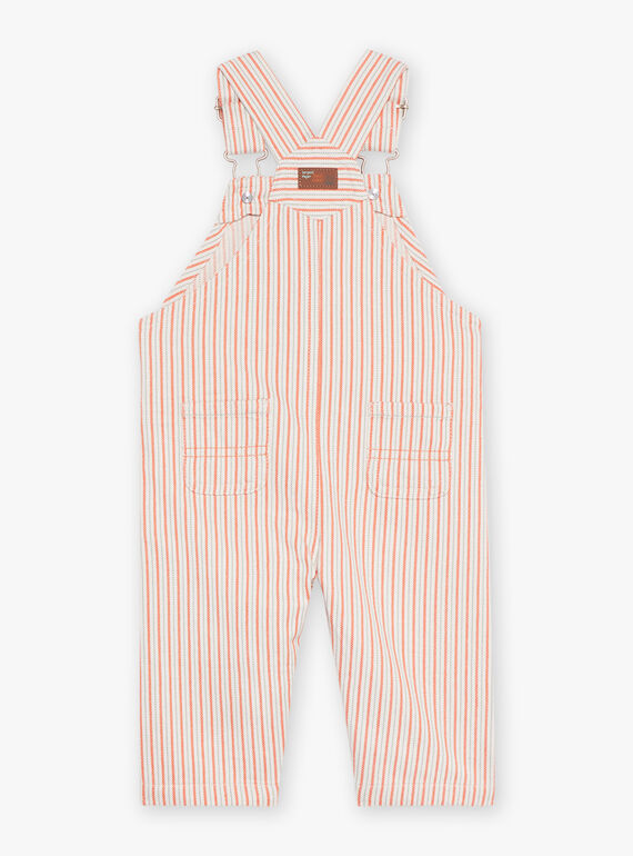 Vanilla long dungarees with stripe print GABILLY / 23H1BG71SAL114