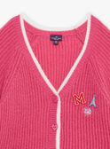 Petunia pink knitted cardigan GOMMETTE / 23H2PFD1CAR310