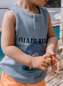 Baby boy blue tank top with surf motif CAYVAN / 22E1BGV2DEBC218