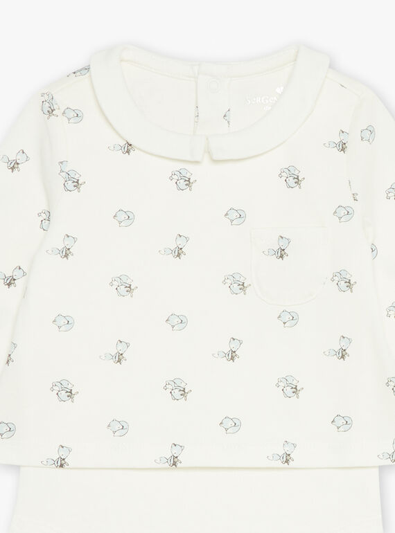 Ecru bodysuit, cardigan and leggings GOCHEN / 23H0CGL1ENS001