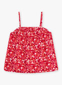 Fuchsia tank top with flower print child girl CAUDEBETTE 1 / 22E2PFT3DEB304