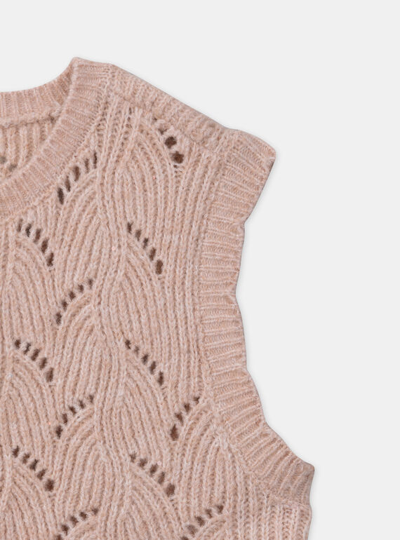 Pink copper CARDIGAN WHITHOUT SLEEVES LOIPULETTE / 24H2PFU1CSMK007