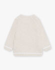Sweater teddy bear in light mottled knit DABAIYN / 22H1BG51PULA011