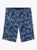 Child boy blue shorts with foliage print CIPOPAGE / 22E3PGK2BERC211
