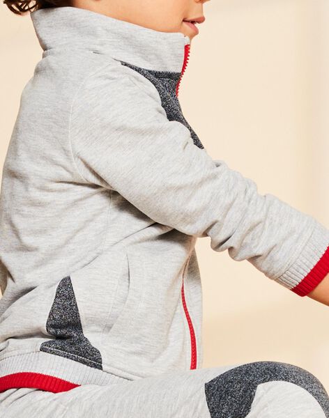 Mouse grey embroidered M jogging top  FRITOPAGE / 23E3PGJ1JGH943