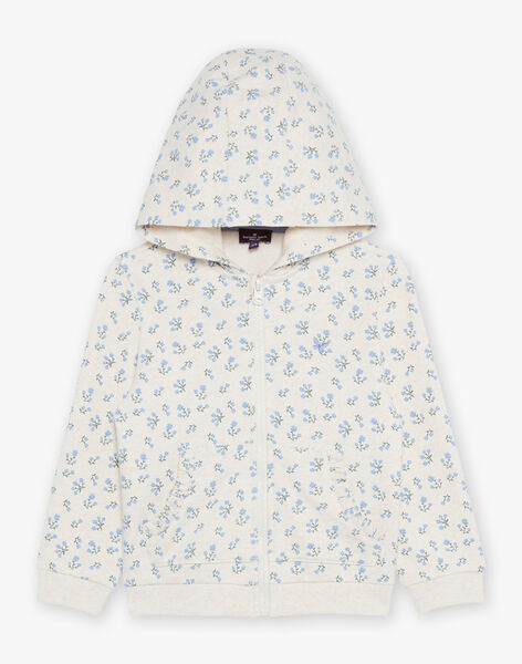 Vanilla and blue floral print jogging top FRIVIETTE / 23E2PFJ2JGH114