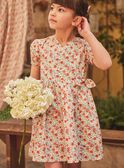 Short flared dress in ivory with floral print GAUFRETTE / 23H2PF72ROB005