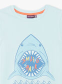 Blue T-shirt with shark pattern ZUZAGE1 / 21E3PGL3TMC614