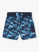 Navy blue swim shorts with shark print KLUSAGE / 24E4PGG5MAIC234