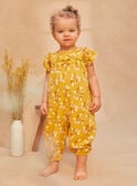 Yellow jumpsuit with a nature-inspired print KALUCIE / 24E1BFD1CBL107