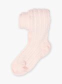 Girl's plain light pink tights BROSUETTE 2 / 21H4PFB3COT321