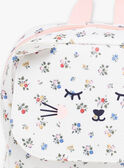 Canvas backpack with floral print and rabbit animation DAEDEN / 22H4BFE1BES001