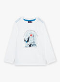 White T-shirt with basket-weave pattern in Paris GOPHOTAGE / 23H3PGD1TML000