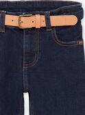 Baby boy dark blue jeans with belt BIDISAGE / 21H3PGJ1JEAP270