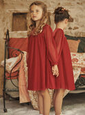 Red velvet and sequined tulle dress GLYREDETTE / 23H2PFN3ROBF529