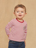 Ecru and red striped T-shirt bodysuit GAILIO / 23H1BGD1BOD410