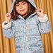 Reversible blue hooded jacket