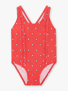 Swimsuit 1 piece red child girl ZAIZOETTE / 21E4PFR3D4K050