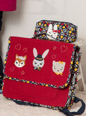 Navy blue pencil case with rabbit design for girls BIHUETTE / 21H4PF51TRO070