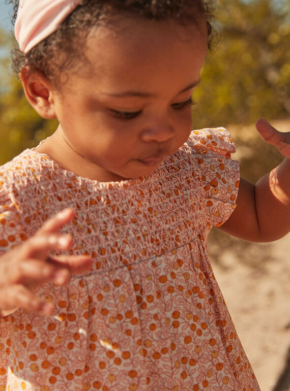 Ecru dress and panties in woven poplin FAURSULINE / 23E1BFP1ROB001