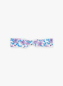 Headband printed with mauve flowers in cotton 22H4BF51BAN001