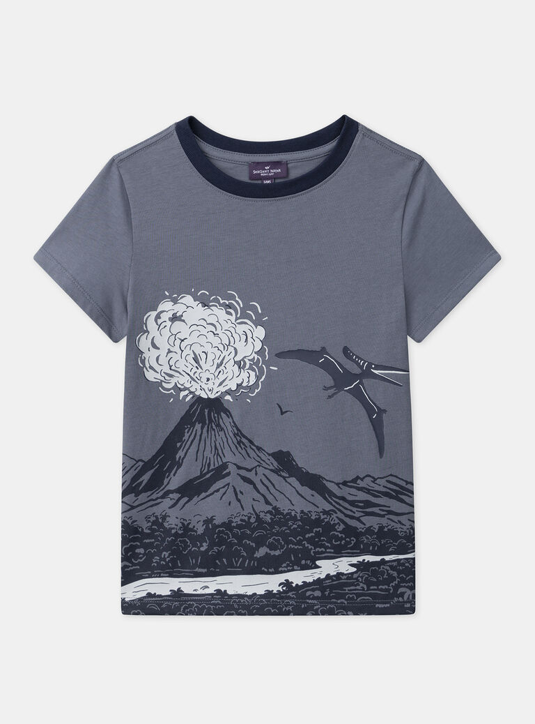 Greyish blue TEE SHIRT SS MIDINAGE / 25E3PG93TMC205