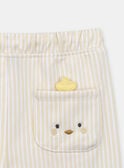 Buttery yellow and white striped trousers KAJOSEPH / 24E1BGD1PANB103