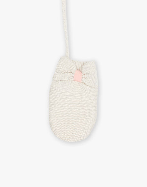 Beige knitted mittens DISABRINA / 22H4BFN1GANA011