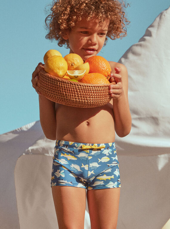 Shark print boxer shorts in ink FRYBOXAGE / 23E4PGM6MAIC214