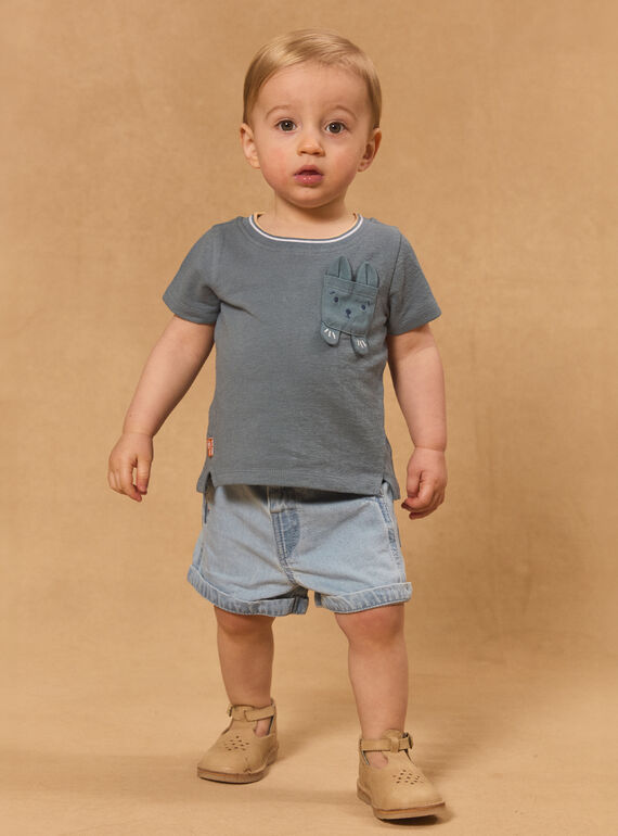 Greyish blue TEE SHIRT MARIN / 25E1BGP1TEE205