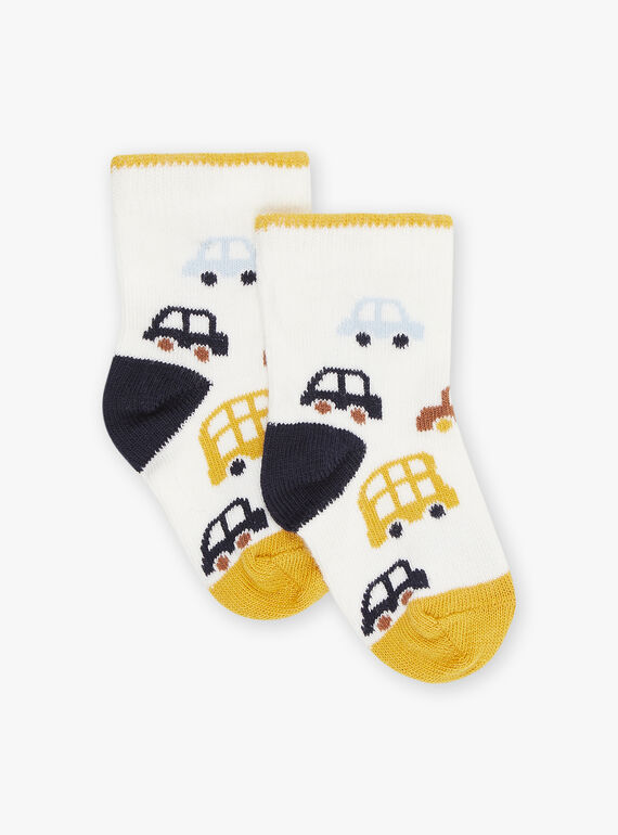 Ecru car-print socks GAFARID / 23H4BG91SOQ001
